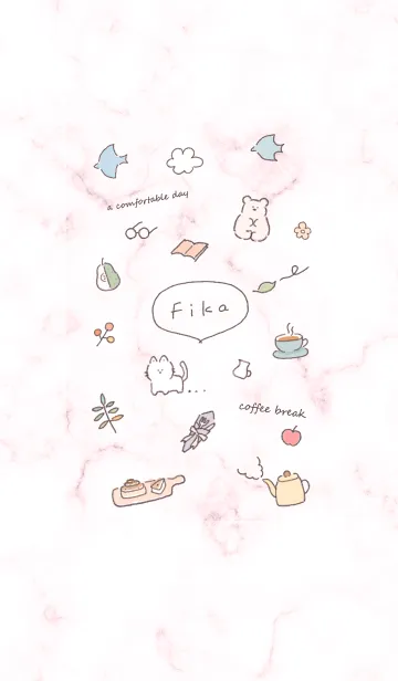 [LINE着せ替え] 北欧風シンプルアイコン✿ピンク12_1の画像1