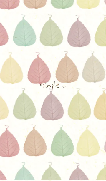 [LINE着せ替え] カラフル 葉っぱ 23の画像1