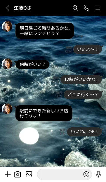 [LINE着せ替え] 夜の月 月の海 #4jb_12。の画像3