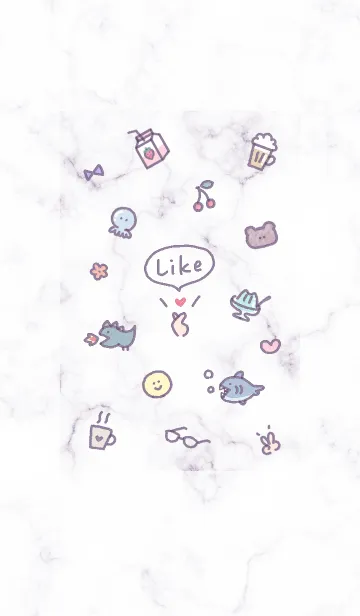 [LINE着せ替え] シンプルアイコン5✿バイオレット04_1の画像1