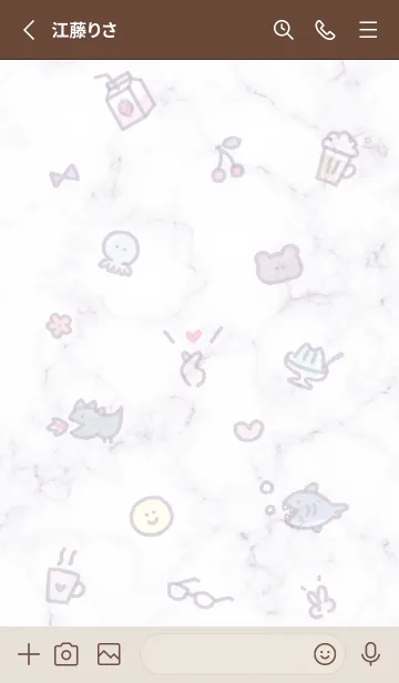 [LINE着せ替え] シンプルアイコン5✿バイオレット04_1の画像2