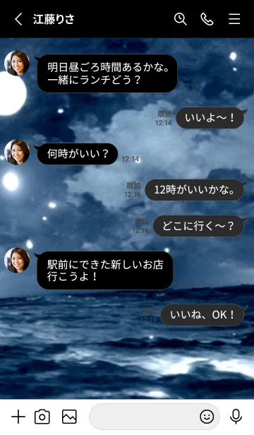 [LINE着せ替え] 夜の月 月の海 #4jca_8。の画像3