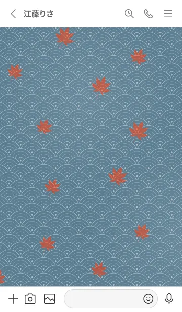 [LINE着せ替え] 和音 青海波、紅葉とフェルマータ 舛花色の画像2