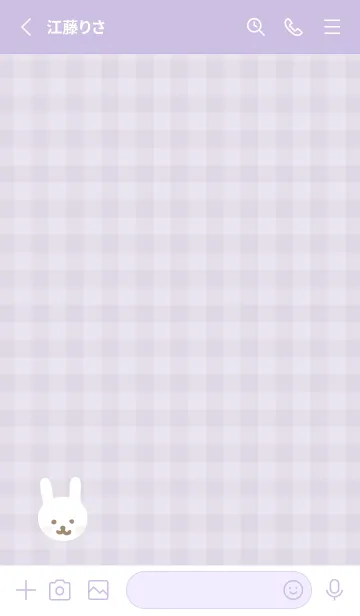 [LINE着せ替え] うさぎ チェック柄9の画像2