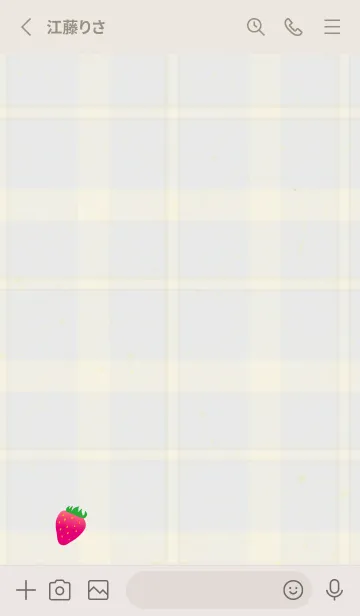 [LINE着せ替え] チェック柄 いちご15の画像2