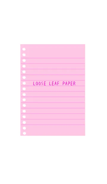 [LINE着せ替え] カラールーズリーフ/ピンクの画像1