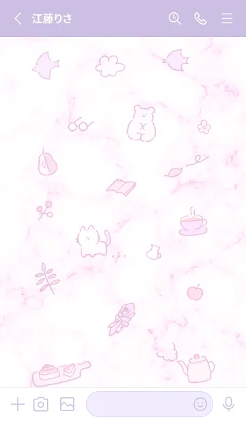 [LINE着せ替え] 北欧風シンプルアイコン✿パープル11_1の画像2