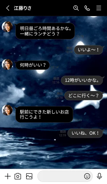 [LINE着せ替え] 夜の月 月の海 #4jc_3。の画像3