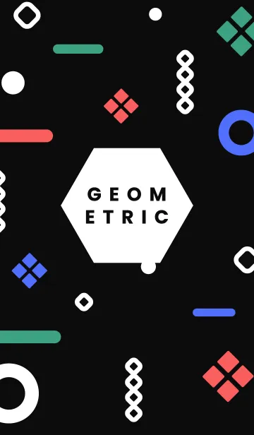 [LINE着せ替え] Geometric BLACK WASH 3の画像1