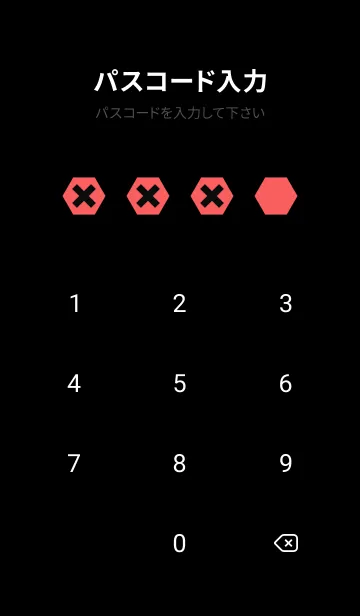 [LINE着せ替え] Geometric BLACK WASH RED 2の画像4