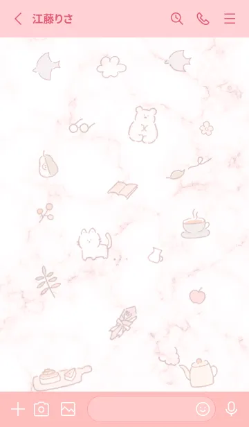 [LINE着せ替え] 北欧風シンプルアイコン✿ピンク10_1の画像2