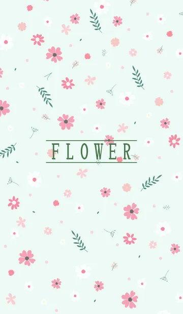 [LINE着せ替え] MANY FLOWERS GREEN 13の画像1
