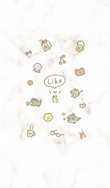 [LINE着せ替え] シンプルアイコン5✿ベージュ05_1の画像1