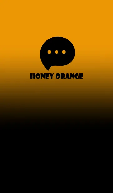 [LINE着せ替え] Black & Honey Orange Theme V3 (JP)の画像1