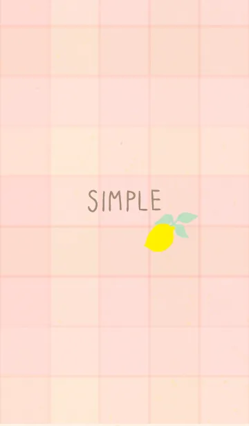 [LINE着せ替え] チェック柄 レモンの画像1