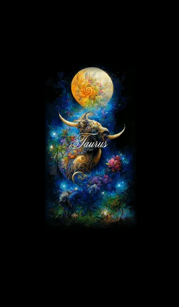 [LINE着せ替え] 幸運の牡牛座 満月 12星座の画像1