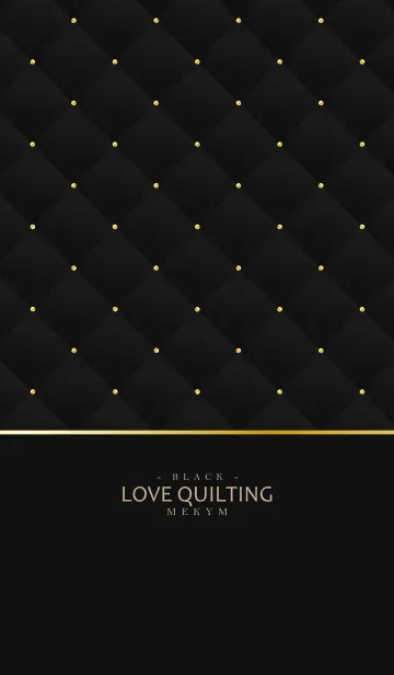 [LINE着せ替え] LOVE QUILTING BLACK 18の画像1