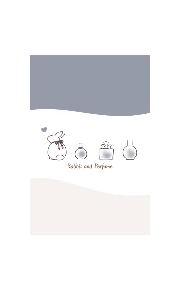 [LINE着せ替え] 兎と香水 -グレー- ウェーブの画像1