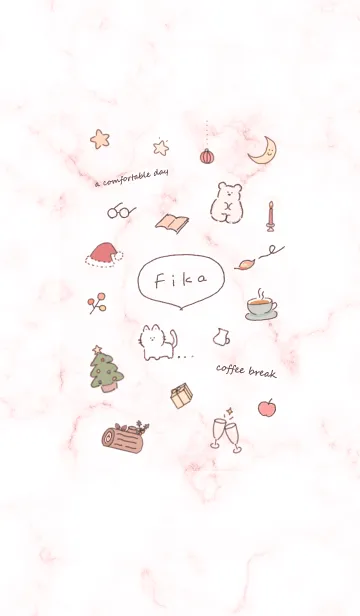 [LINE着せ替え] 冬のシンプルアイコン★レッド15_1の画像1