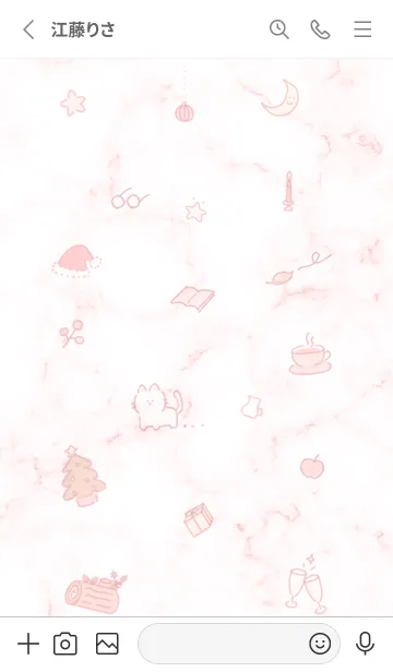 [LINE着せ替え] 冬のシンプルアイコン★レッド15_1の画像2