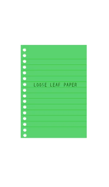 [LINE着せ替え] カラールーズリーフ/グリーンの画像1