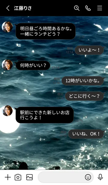 [LINE着せ替え] 夜の月 月の海 #4jb_25。の画像3