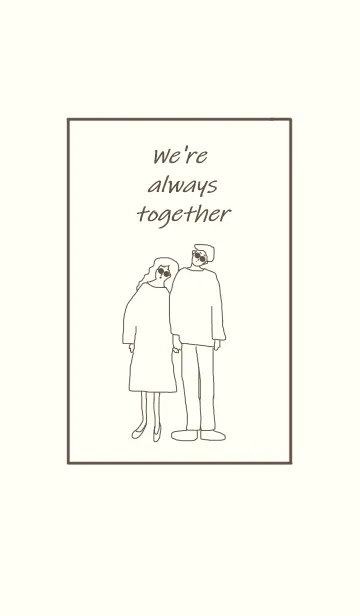 [LINE着せ替え] We're always together / beige yellowの画像1