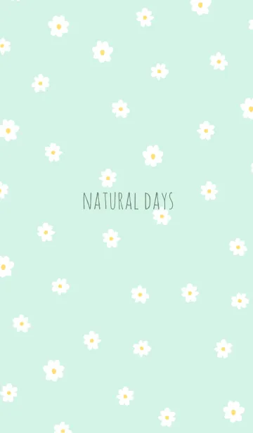 [LINE着せ替え] NATURAL DAYS -mint green-の画像1