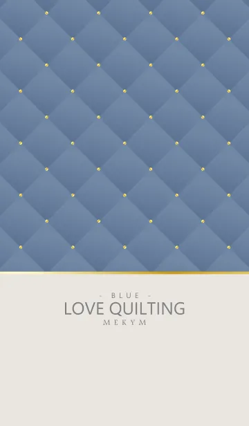 [LINE着せ替え] LOVE QUILTING DUSKY BLUE 18の画像1