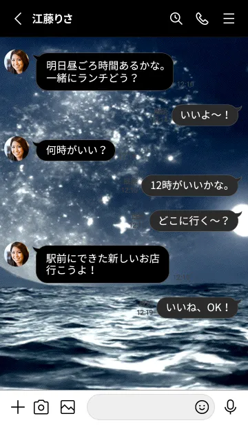 [LINE着せ替え] 夜の月 月の海 #4jca_2。の画像3