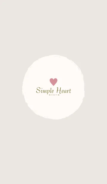 [LINE着せ替え] Simple Heart Dusky Beige - MEKYM 13の画像1