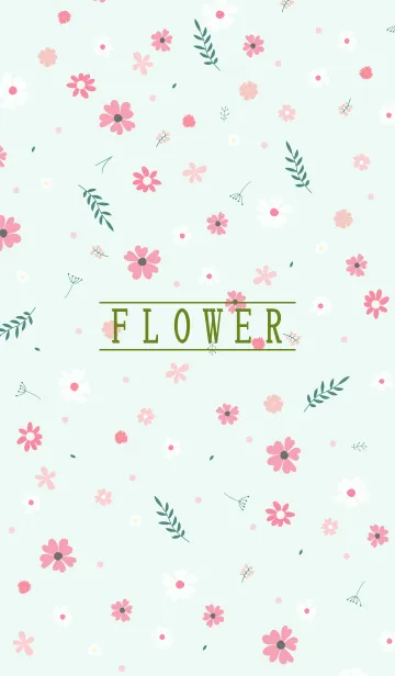 [LINE着せ替え] MANY FLOWERS GREEN 15の画像1