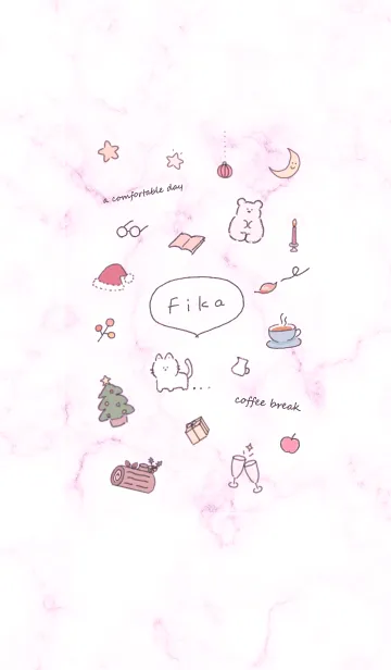 [LINE着せ替え] 冬のシンプルアイコン★ピンクパープル11_1の画像1