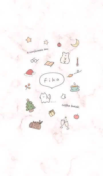 [LINE着せ替え] 冬のシンプルアイコン★ベビーピンク10_1の画像1