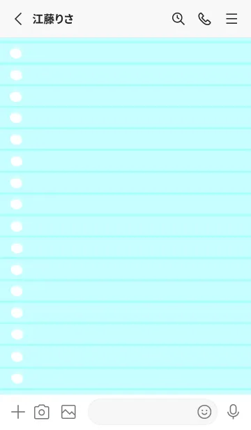 [LINE着せ替え] カラールーズリーフ/ライトブルーの画像2