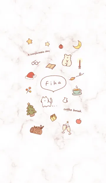 [LINE着せ替え] 冬のシンプルアイコン★ピンクブラウン09_1の画像1