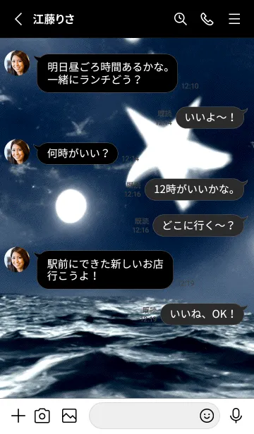 [LINE着せ替え] 夜の月 月の海 #4jca_12。の画像3