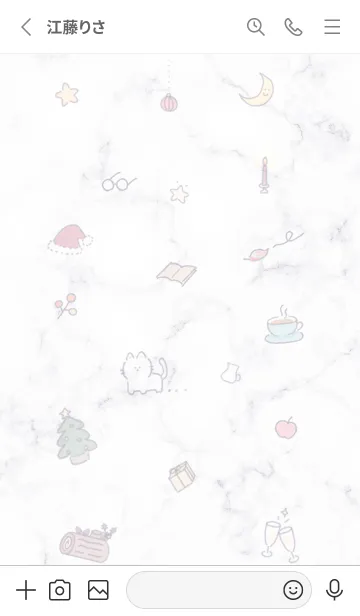 [LINE着せ替え] 冬のシンプルアイコン★ウィスタリア08_1の画像2