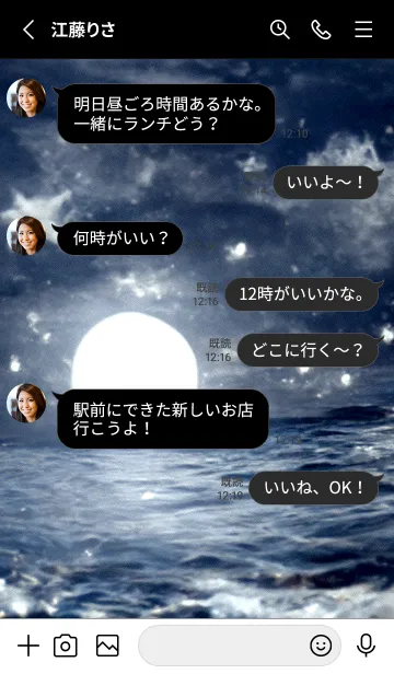 [LINE着せ替え] 夜の月 月の海 #4jca_3。の画像3