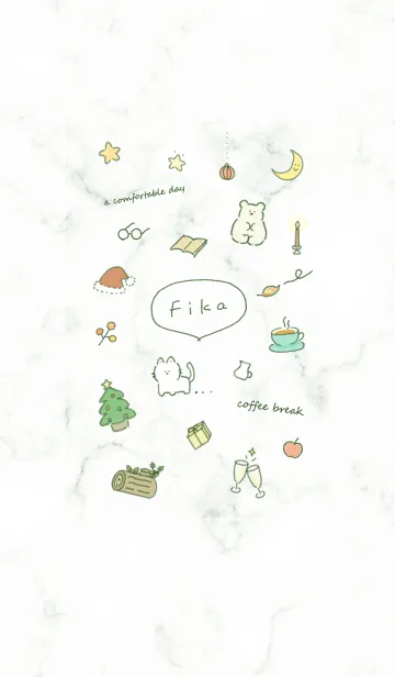 [LINE着せ替え] 冬のシンプルアイコン★グリーン07_1の画像1