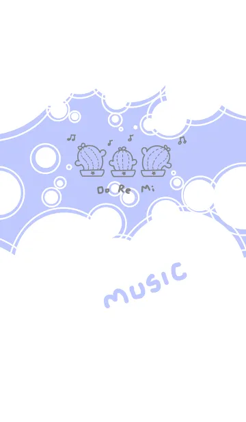 [LINE着せ替え] Twisting Cactus J-White Blueの画像1