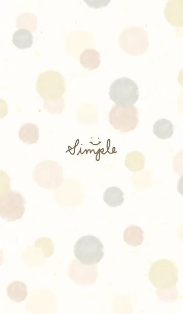 [LINE着せ替え] 水彩 丸 くすみベージュ26の画像1