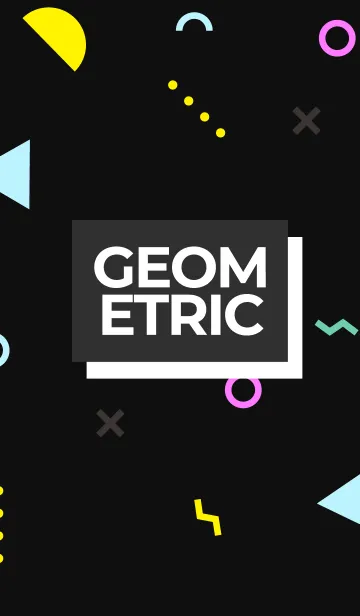 [LINE着せ替え] Geometric FLAT CHAOS BLACKの画像1
