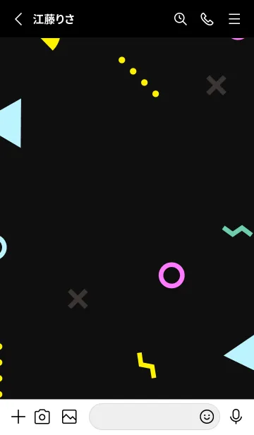 [LINE着せ替え] Geometric FLAT CHAOS BLACKの画像2