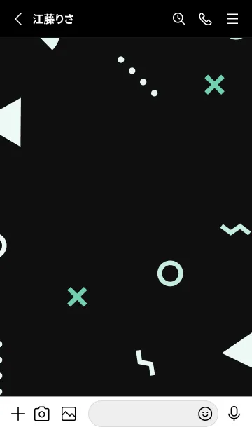 [LINE着せ替え] Geometric FLAT CHAOS BLACK GREENの画像2