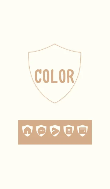 [LINE着せ替え] beige color Y07の画像1