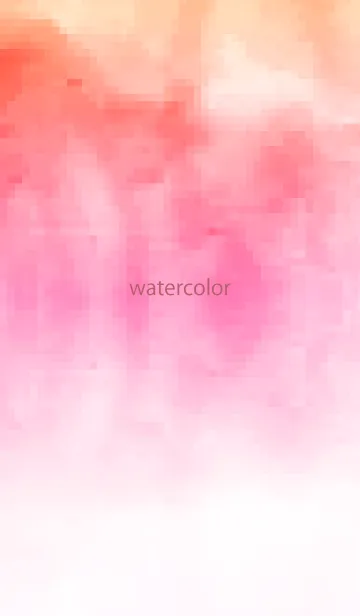 watercolor pink&orangeの着せ替えメイン画像