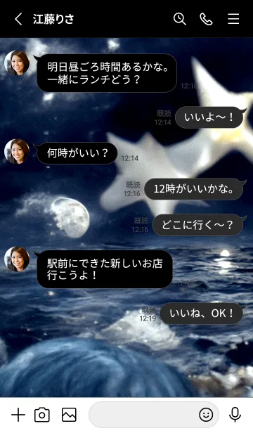 [LINE着せ替え] 夜の月 月の海 #4jcc_3。の画像3