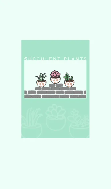 [LINE着せ替え] Succulents J-Mint Greenの画像1