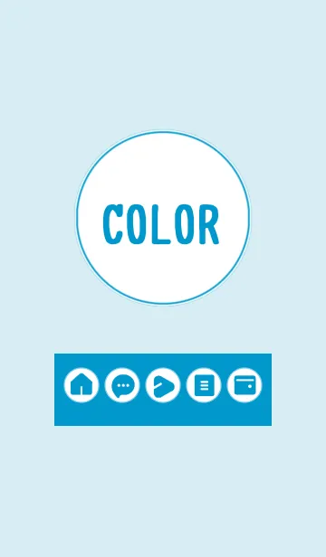 [LINE着せ替え] blue color A07の画像1